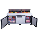 Dukers  DSP72-18-S3 3-Door Commercial Food Prep Table Refrigerator in Stainless Steel (Free Shipping) (Add to cart for discount)