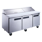 Dukers  DSP72-18-S3 3-Door Commercial Food Prep Table Refrigerator in Stainless Steel (Free Shipping) (Add to cart for discount)