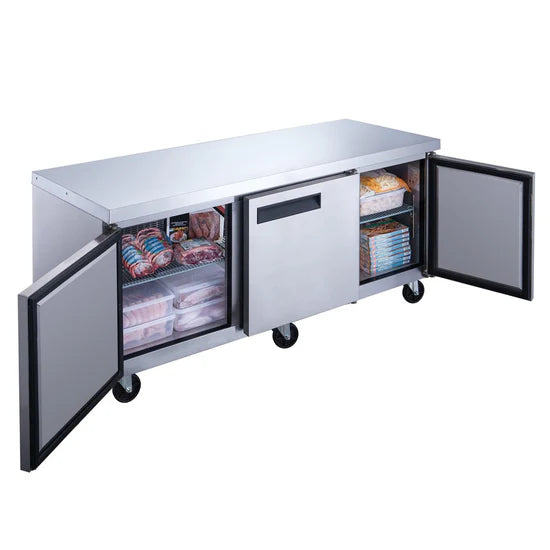 Dukers  DUC72F 3-Door Undercounter Commercial Freezer in Stainless Steel (Free Shipping) (Add to cart for discount)