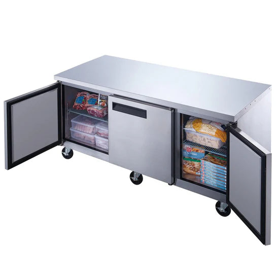 Dukers  DUC72F 3-Door Undercounter Commercial Freezer in Stainless Steel (Free Shipping) (Add to cart for discount)