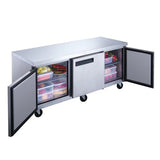 Dukers  DUC72R 3-Door Undercounter Commercial Refrigerator in Stainless Steel (Free Shipping) (Add to cart for discount)