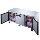 Dukers  DUC72R 3-Door Undercounter Commercial Refrigerator in Stainless Steel (Free Shipping) (Add to cart for discount)