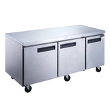 Dukers  DUC72F 3-Door Undercounter Commercial Freezer in Stainless Steel (Free Shipping) (Add to cart for discount)