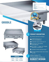 Cooks Forge CFGM36 36 in. W Griddle with 3 Burners Cooks Forge CFGM36 36英寸三眼烧烤炉