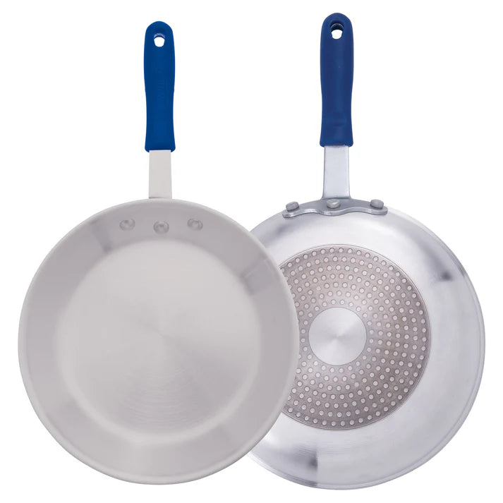 Induction Ready Aluminum Fry Pan, Stainless Steel Bottom, Natural Finish