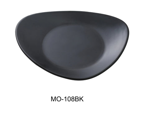 Yanco Moderne 8" X 6 1/2" Triangle Plate Black