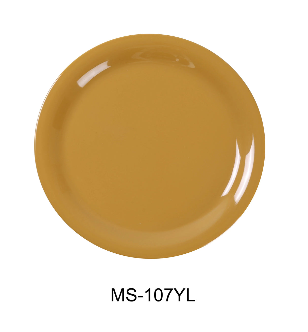 Yanco MILE STONE  7 1/2" NARROW RIM ROUND PLATE YELLOW