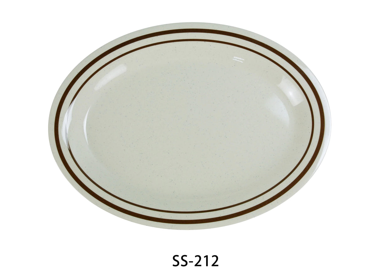Yanco Sesame 12" X 9" Oval Platter