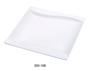 Yanco Sea Wave 5 1/2" Square Plate