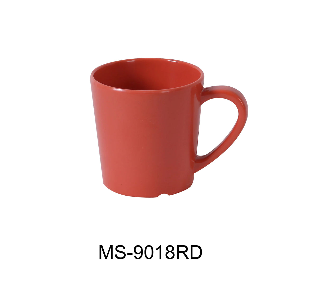 Yanco MILE STONE  3" X 3"H MUG/CUP - 7 OZ ORANGE RED