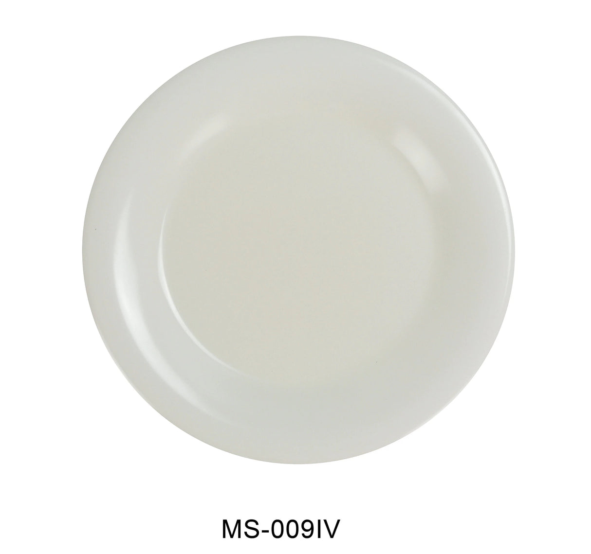 Yanco MILE STONE  9" WIDE RIM ROUND PLATE IVORY