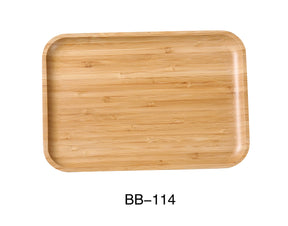 Yanco Wood & Bamboo 14" X 10" X 7/8" Rectangular Tray