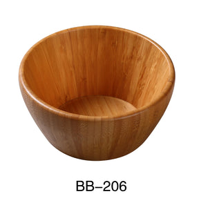 Yanco Wood & Bamboo 6 1/2" X 3" Small Salad Bowl 30 Oz