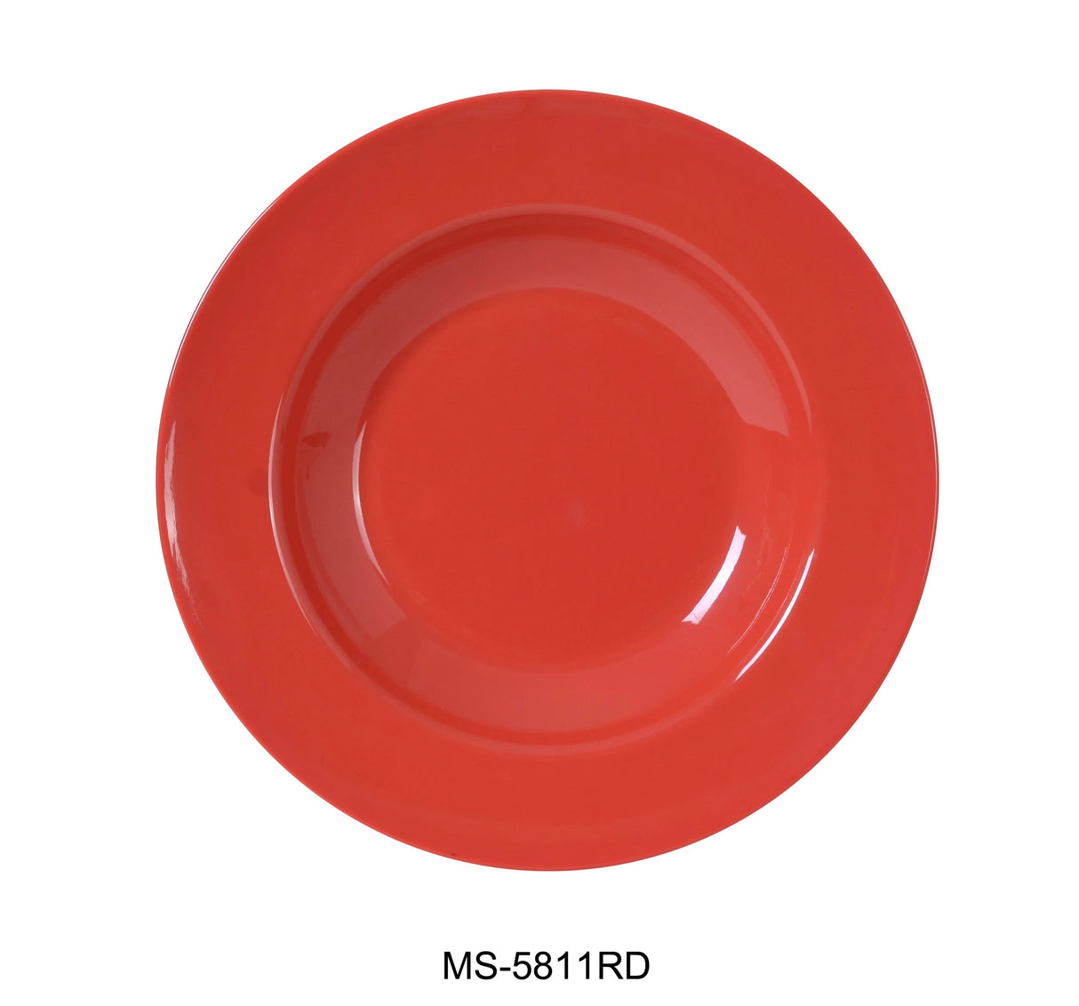 Yanco MILE STONE  11" X 1 3/4"H PASTA BOWL - 16 OZ ORANGE RED