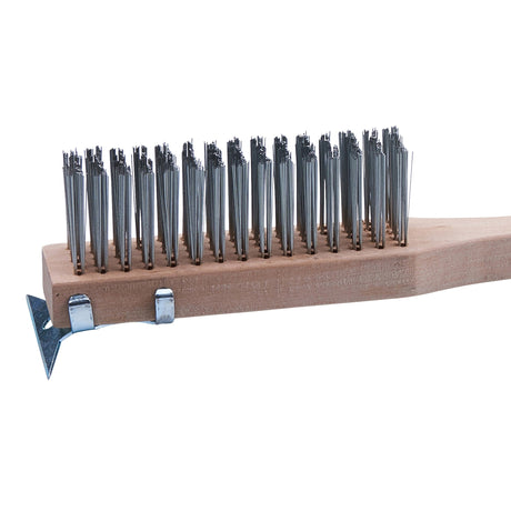 20" Scratch Brush with Wire Bristles and Scraper