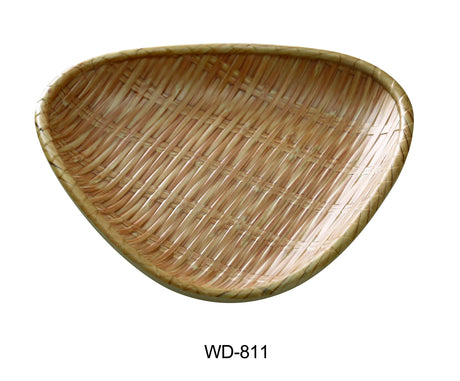 Yanco Wooden 10 1/2" X 1 1/8" Triangle Deep Plate