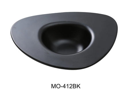 Yanco Moderne 12" X 10 1/2" X 2 1/2" Dessert Plate 14 Oz Black