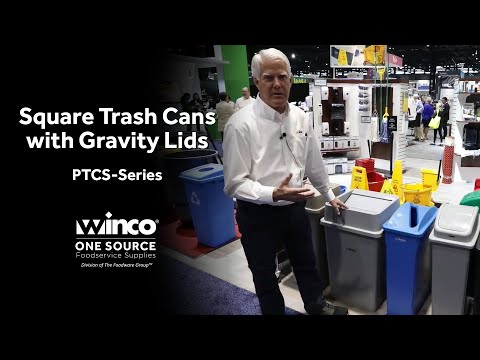 Tall Square Trash Can
