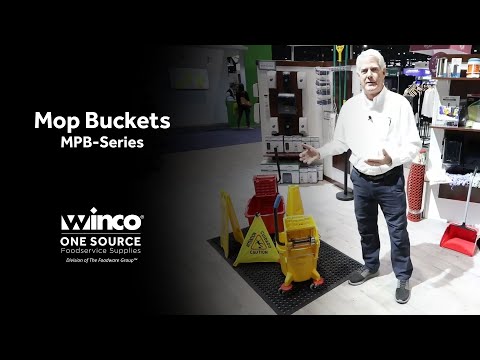 26 Quart Mop Bucket with Side-Press Wringer, Yellow
