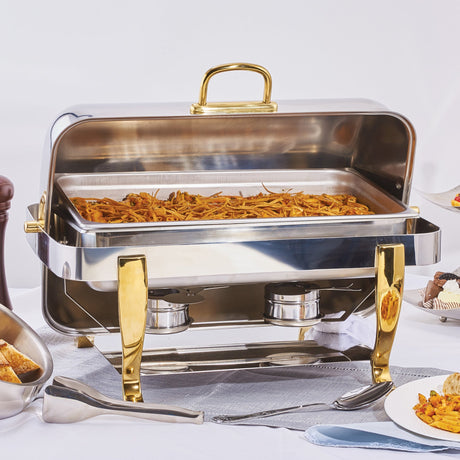 Vintage Collection 8 Quart Full-size Roll-Top Chafer, Extra Heavyweight