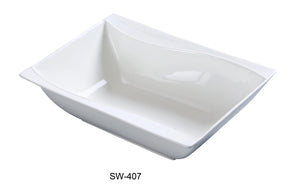 Yanco Sea Wave 7 1/4" X 5 1/2" Rectangular Bowl 15 Oz