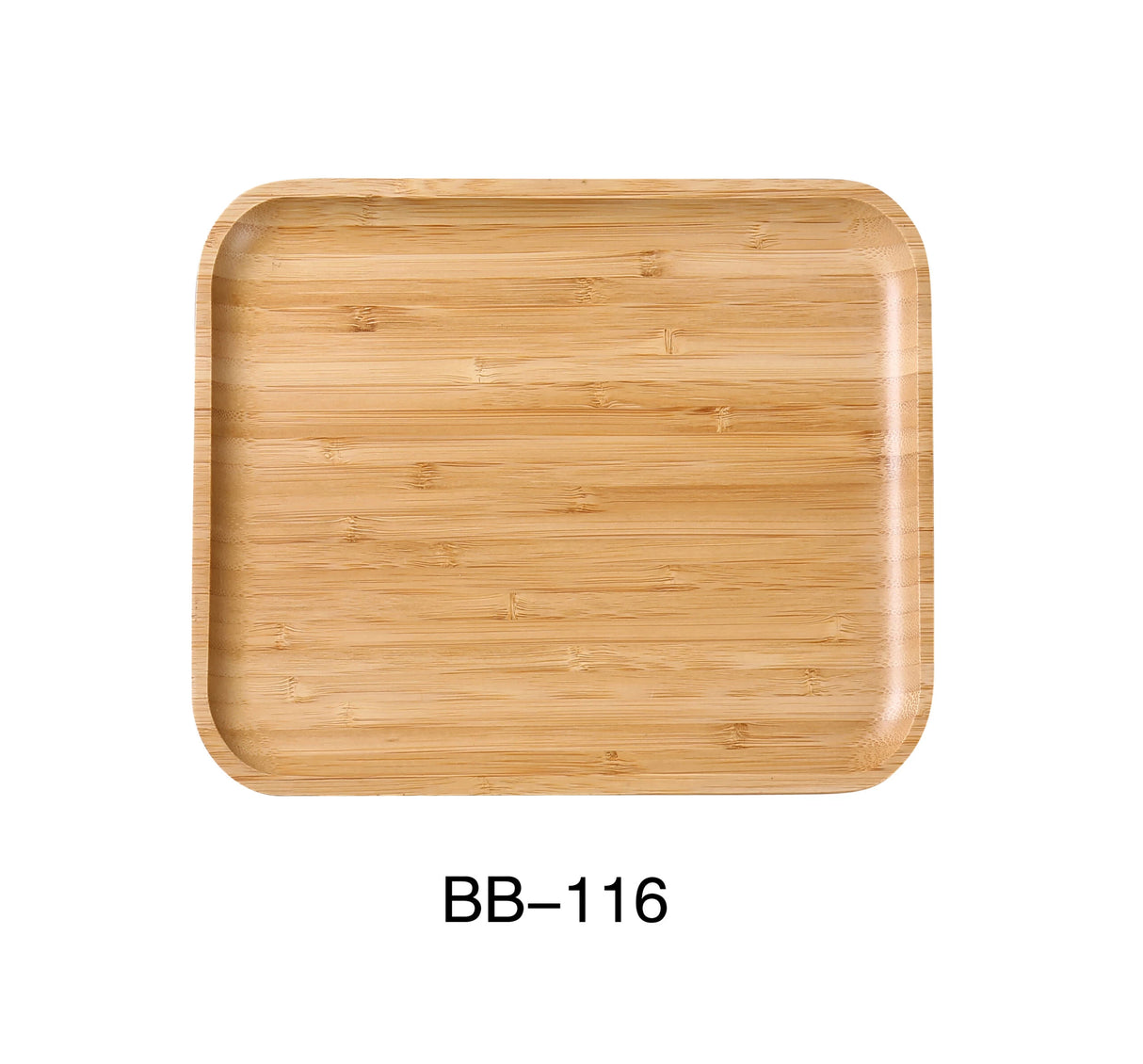 Yanco Wood & Bamboo 16" X 12" X 7/8" Rectangular Tray