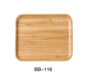 Yanco Wood & Bamboo 16" X 12" X 7/8" Rectangular Tray