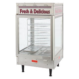 BenchmarkUSA Rotating Pizza Display Warmer - Stainless Steel, Humidified, ETL Certified