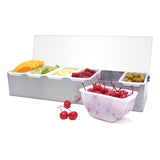 Condiment Holder with Stainless Steel Base