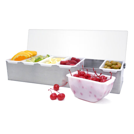 Condiment Holder with Stainless Steel Base