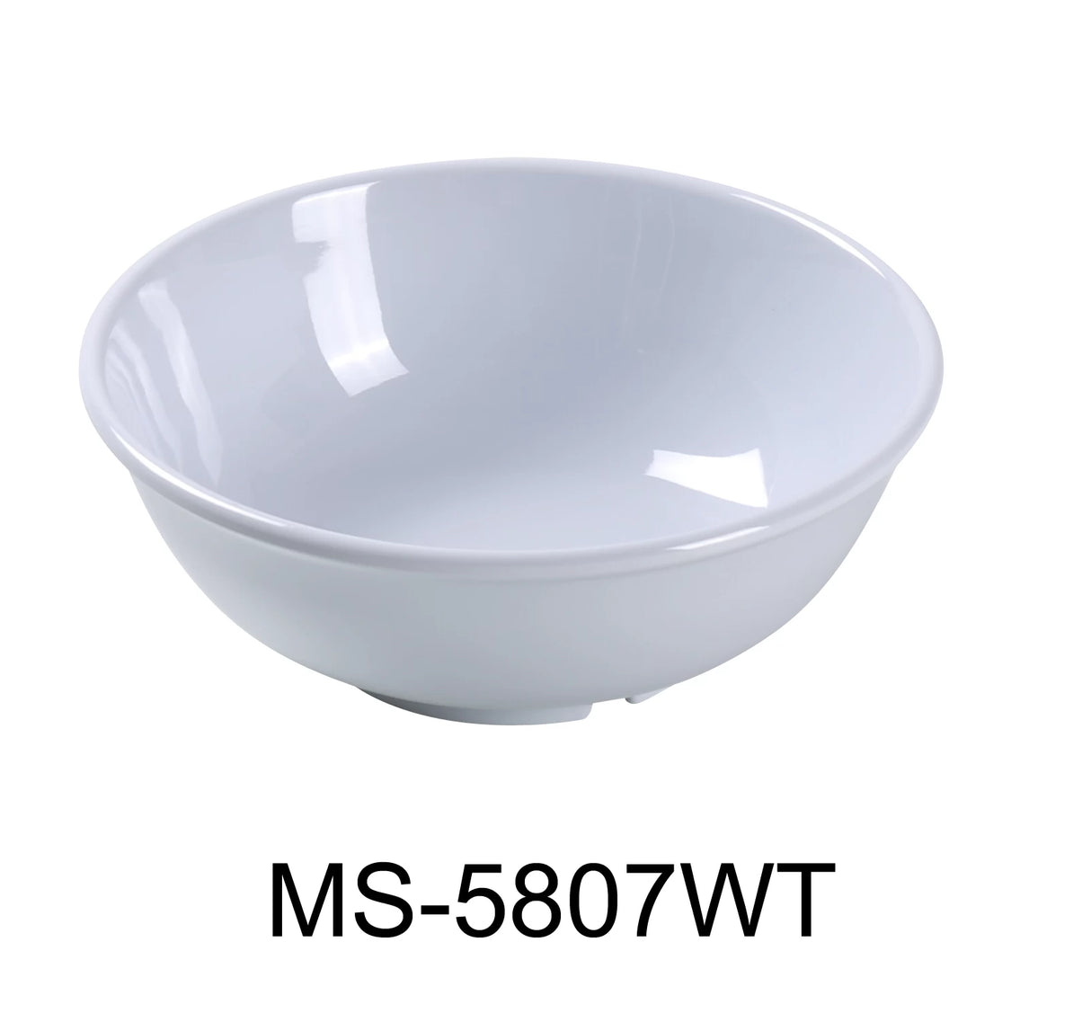 Yanco MILE STONE  7 1/2" X 2 3/4"H SALAD BOWL - 24 OZ WHITE