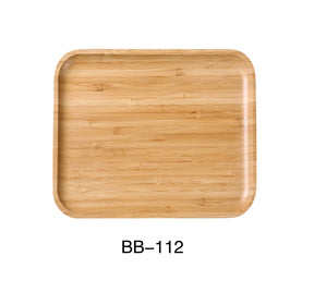 Yanco Wood & Bamboo 12" X 9 1/2" X 7/8" Rectangular Tray