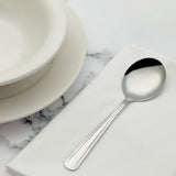 Dominion Bouillon Spoon, 18/0 Medium Weight
