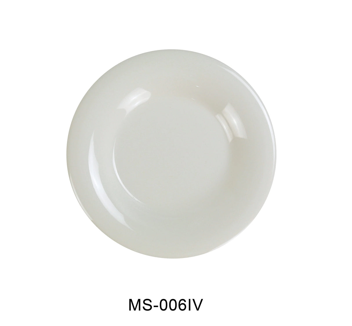Yanco MILE STONE  6 1/2" WIDE RIM ROUND PLATE IVORY