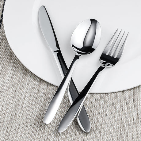 Flute Dinner Knife, 18/0 Heavyweight