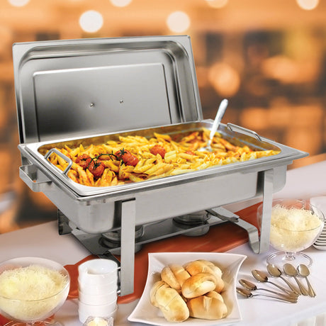 Get-A-Grip 8 Quart Full-Size Chafer, Stainless Steel