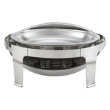 Madison Collection 8 Quart Oval Roll-Top Chafer, Heavyweight
