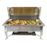 Bellaire 8 Quart Full-Size Chafer, Folding Frame, Stainless Steel