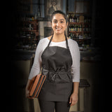 Mid-Length Bib Apron with 3-Pockets