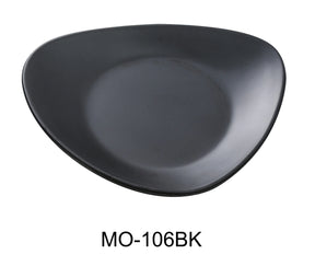 Yanco Moderne 6" X 4 1/2" Triangle Plate Black