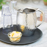 3 Qt Hammered S/S Bell Pitcher with Ice Guard
