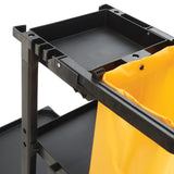 Janitorial Cart with 3 Shelves and Removable Bag