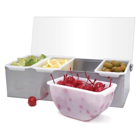 Condiment Holder with Stainless Steel Base